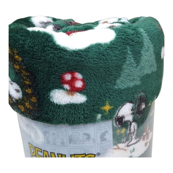The Big One Peanuts Snoopy Christmas Plush Throw Blanket 5X6 Oversized Supersoft - Picture 4 of 14